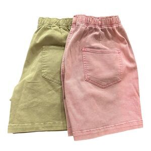 POL High Rise Cotton Shorts Size Small Lot of Two Pink and Green